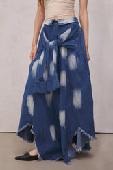 Lara Tie Dye Lace Up Maxi Skirt
